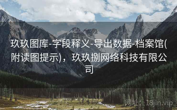 玖玖图库-字段释义-导出数据-档案馆(附读图提示)，玖玖捌网络科技有限公司