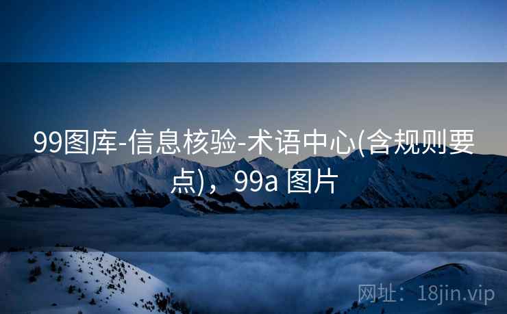 99图库-信息核验-术语中心(含规则要点)，99a 图片